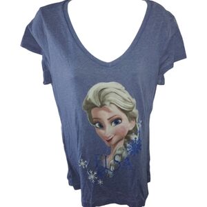 NWT Disney Elsa V-Neck Short Sleeve Tee